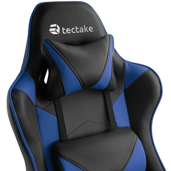 tectake Premium gamer stol Twink -  sort/blå Blue