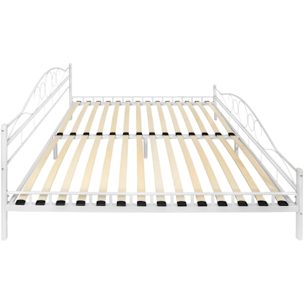tectake Sengeramme med lamelbund, Klassisk - 200 x 180 cm White