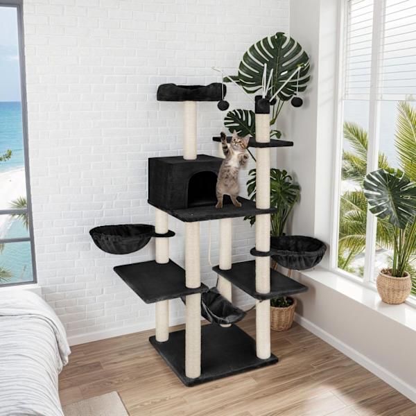 tectake Kradsetræ Lilou -  sort Black
