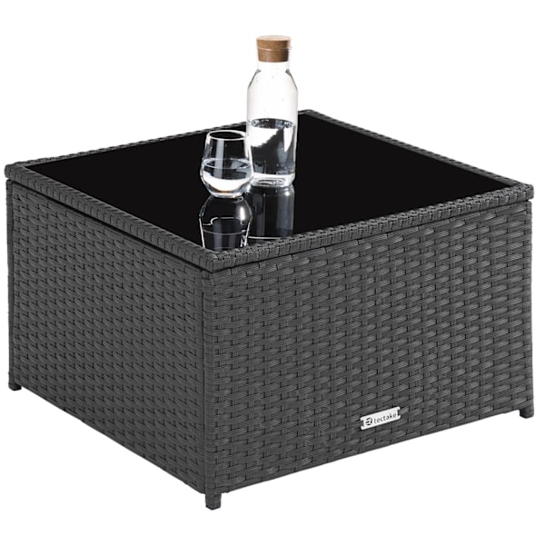 tectake Polyrattan loungesæt Verona -  sort Black