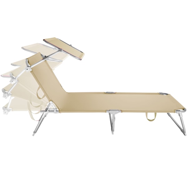 tectake Solseng med 4-trin, 2 stk. -  beige Beige