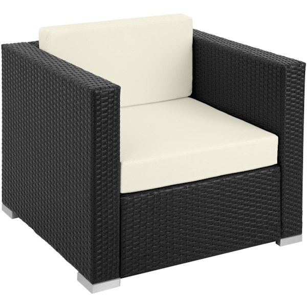 tectake Polyrattan loungesæt Las Vegas -  sort Black