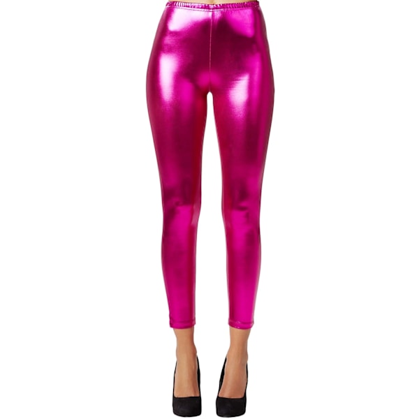 tectake Leggings i metallisk look pink Pink S