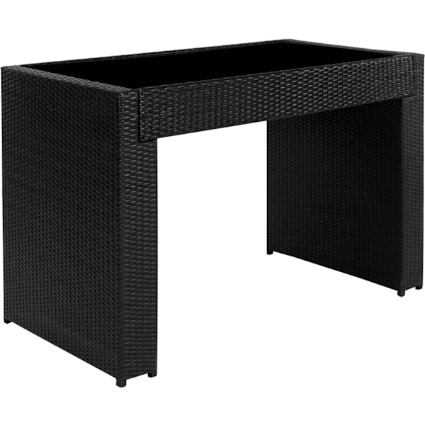 tectake Polyrattan loungesæt Ibiza med overtræk -  sort Black