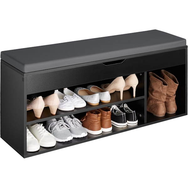 tectake Skoreol Natalya 104x30x49cm -  sort Black