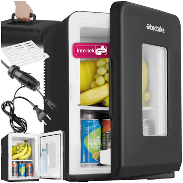 tectake Bærbart mini køleskab med 2 i 1 funktion 27x31x41cm Black