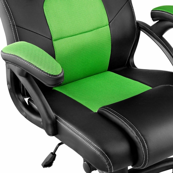 tectake Gamer stol Mike -  sort/grøn Green