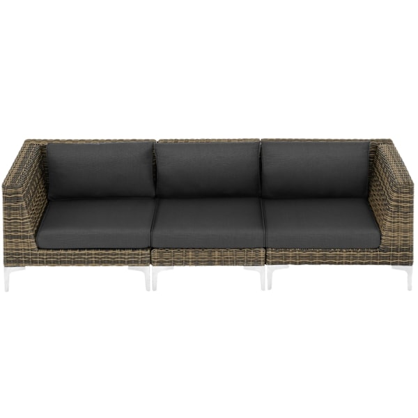 tectake Modul havemøbler Villanova - midterdel aluminium Grey