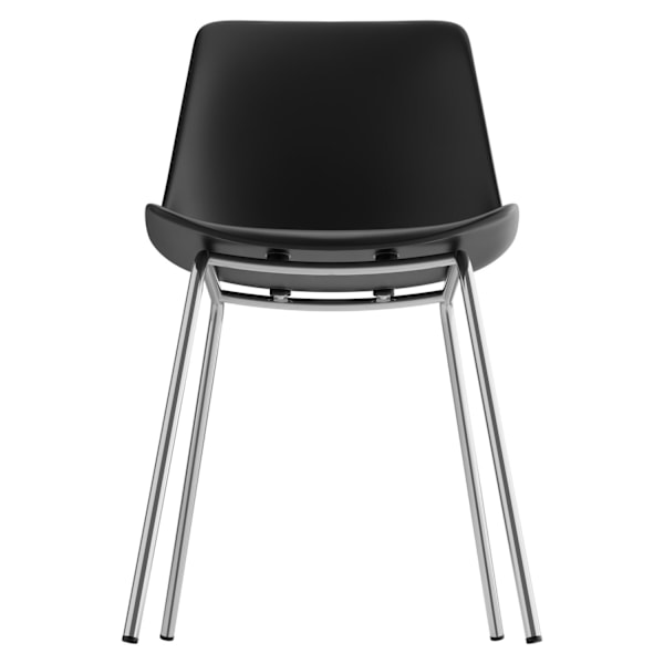 tectake Stol Mawe, ergonomisk, 120 kg -  sort/krom sort/krom