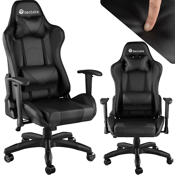 tectake Premium gamerstol Twink -  sort Black