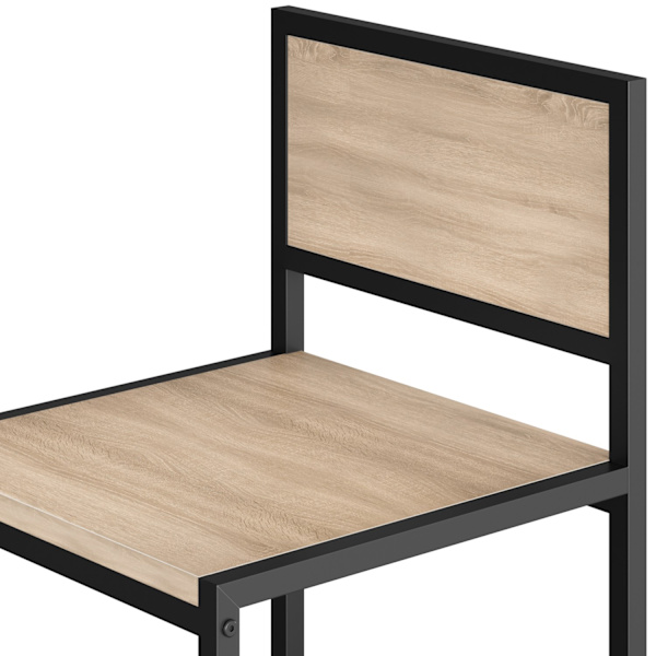 tectake Spisebordssæt Milton -  Industrielt lyst træ, egetræ Sonoma Light brown