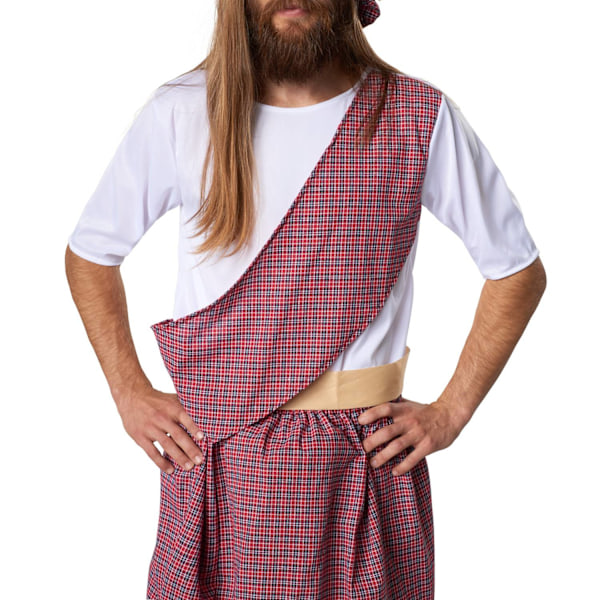 tectake Fræk Highlander kostume White S