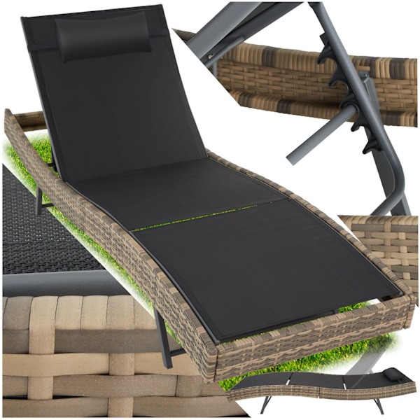 tectake Polyrattan solseng Moana -  natur Nature
