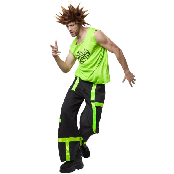 tectake Cool Raver kostume mand Green XXL