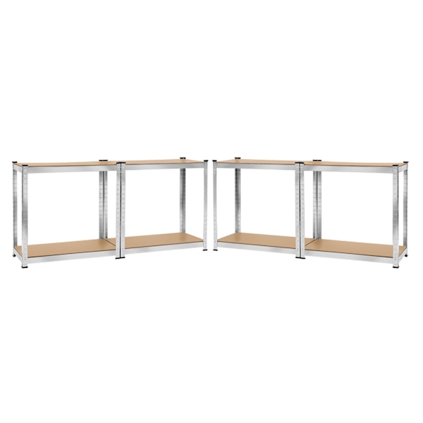 tectake Stålreol - 160 x 160 x 40 cm, 640 kg 160 x 160 x 40 cm, 640 kg Silver