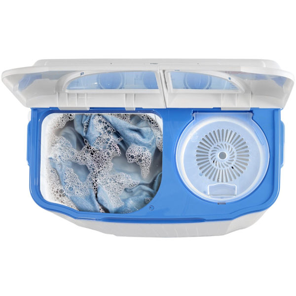 tectake Mini vaskemaskine med 4,5 kg. vask og 3,5 kg. centrifugering White