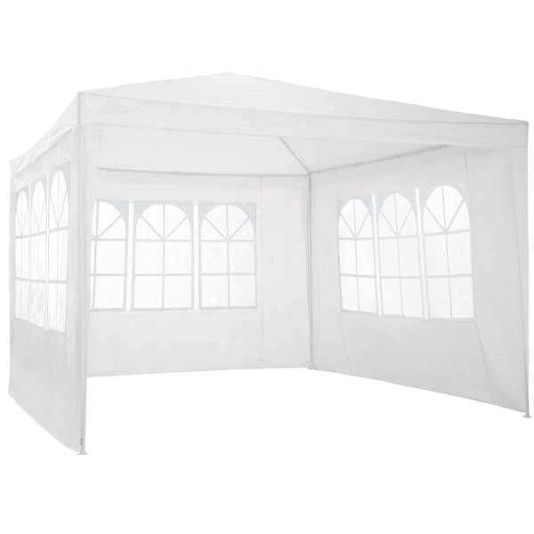 tectake Havepavillon Baraban 3x3m med 3 sidepaneler -  hvid White