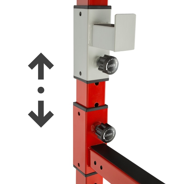 tectake Power Rack tr ningsstativ sort r d Red 7099 Red