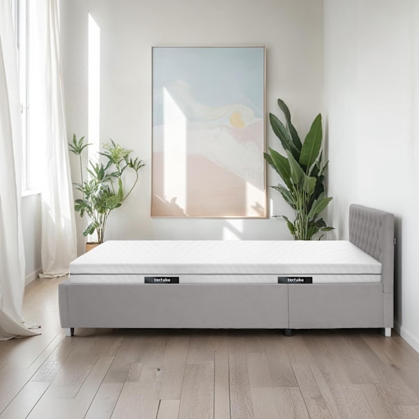 Madras Sky, 2 i 1 hårdhedsgrader, 3D skum/mesh - 100 x 200 cm White