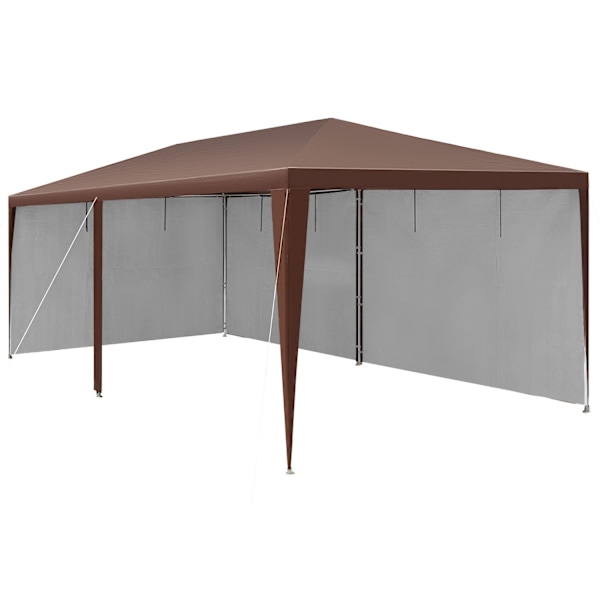 Pavillon Almchalet med aftagelige sidepaneler - 6 m Brown