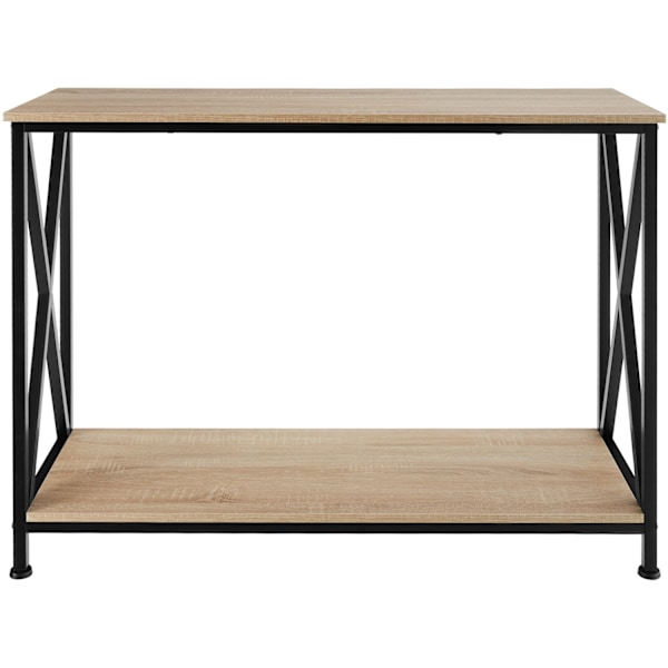 tectake Sidebord Tacoma 100x35x80,5cm -  Industrielt lyst træ, egetræ Sonoma Light brown