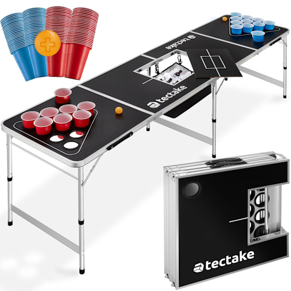 tectake Beer pong bord Blitz Black