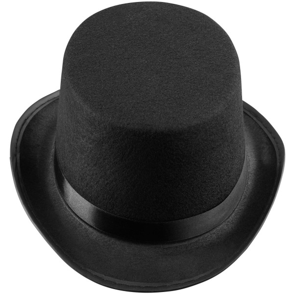tectake Klassisk høj hat sort til børn Black