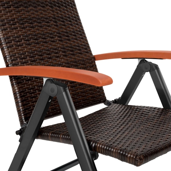 tectake Polyrattan kurvestol Canberra -  brun Brown