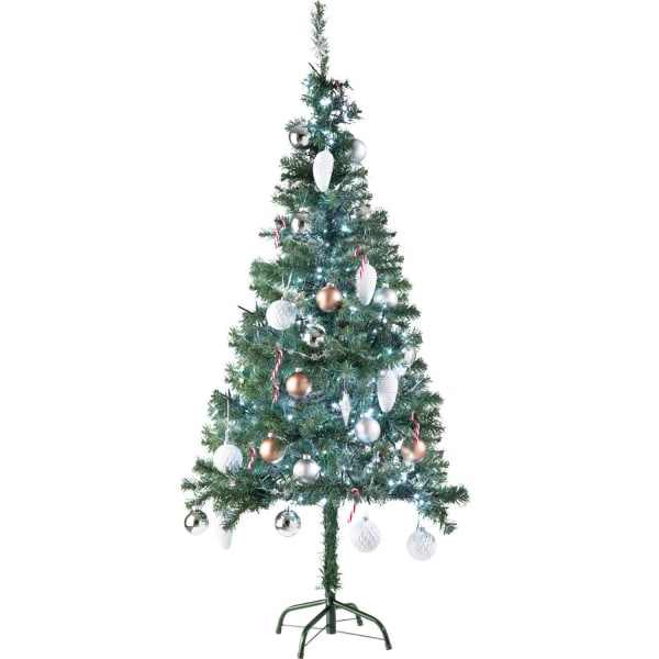 tectake Kunstigt juletræ - 150 cm 150 cm Green