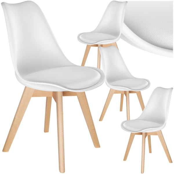 tectake Spisebordsstole Friederike -  hvid White
