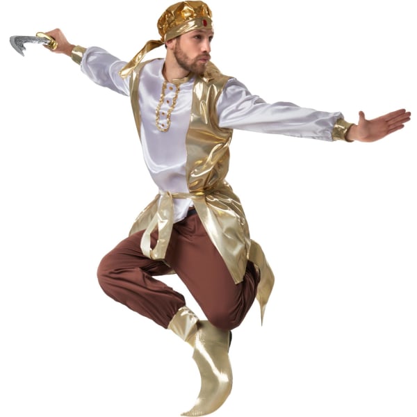 tectake Prægtig Sultan kostume Gold M