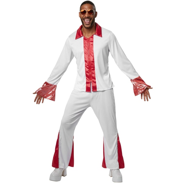 tectake Disco danser kostume White M