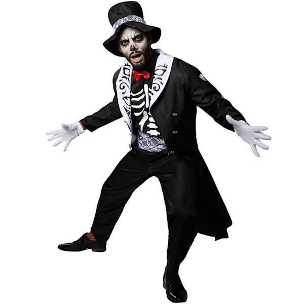 tectake Halloween cool gentleman kostume White XL
