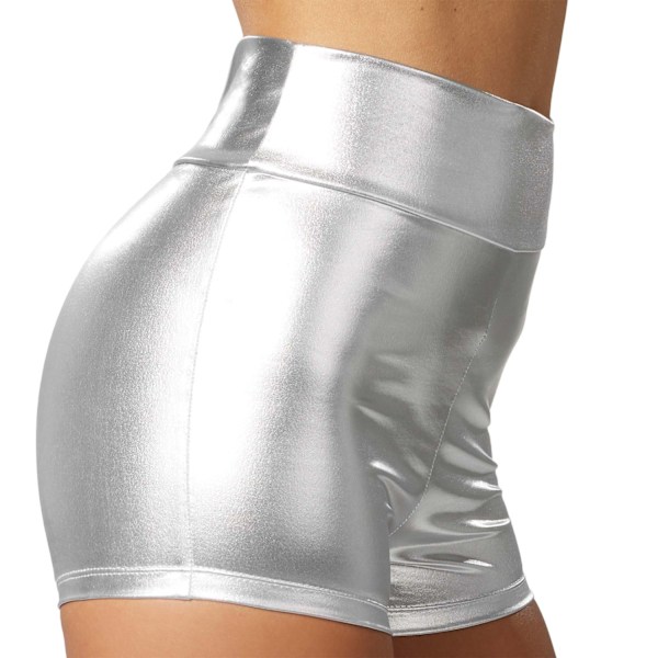 tectake Hotpants i metallisk look sølv Silver XL