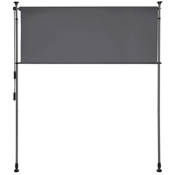 Klemmemarkise Taija med håndsving - 120 x 310 cm,sort Black