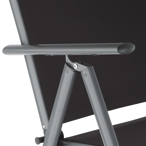 tectake Klapstol i aluminium 2 stk. -  anthrazit Graphite grey