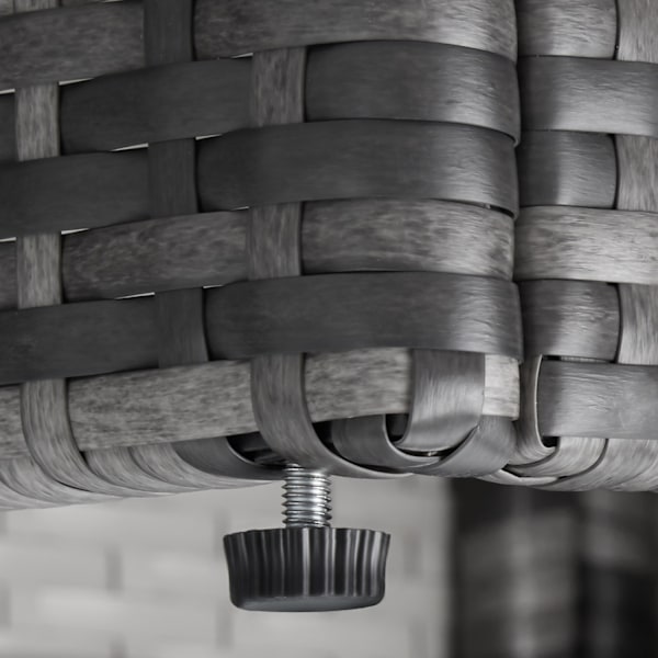 tectake Polyrattan loungesæt Bari -  grå Grey