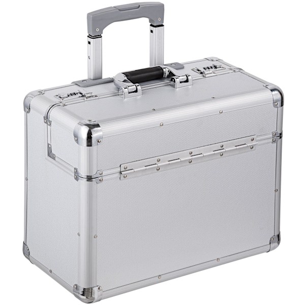 tectake Business trolley - 47 x 39 x 25 cm 47 x 39 x 25 cm Grey one size