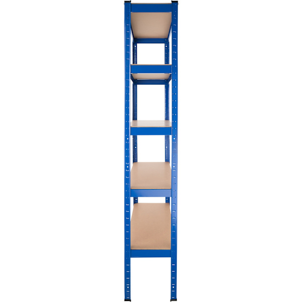 tectake Stålreol med 5 hylder - 350 kg 350 kg Blue