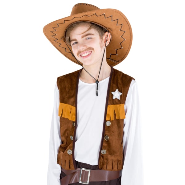 tectake Cowboy Luke børnekostume Brown 152 (12-14y)