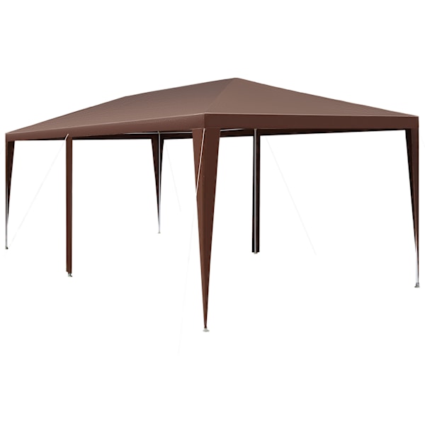 Pavillon Almchalet med aftagelige sidepaneler - 6 m Brown