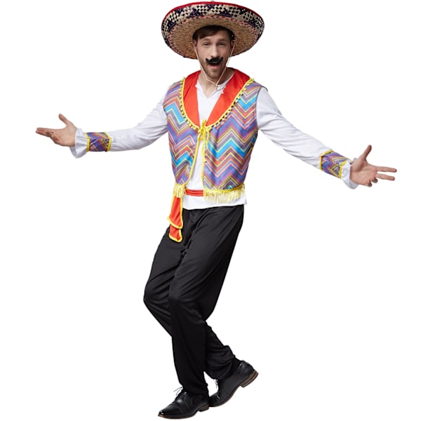 tectake Flot Mexicaner kostume MultiColor XL