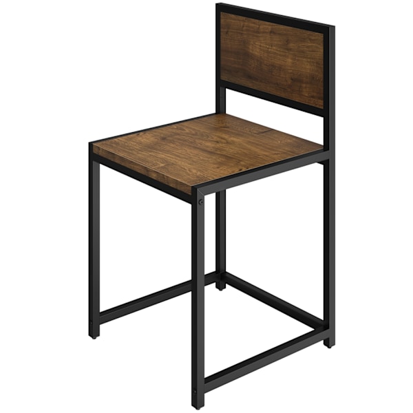 tectake Spisebordssæt Milton -  Industrielt mørkt træ, rustikt Dark brown