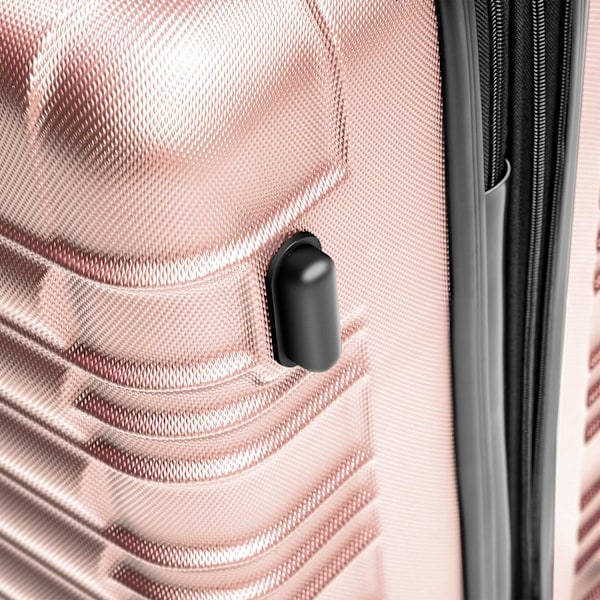 tectake Kuffertsæt Mila 4 stk. med bagagevægt -  rødguld RoseGold