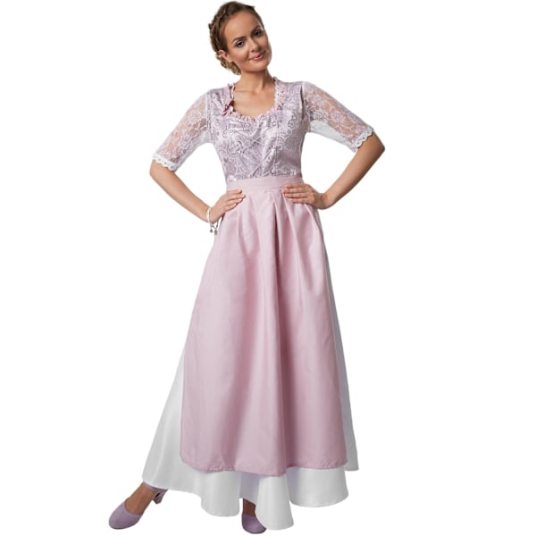 tectake Maxi-Dirndl lyserød-hvid model 1 Purple S