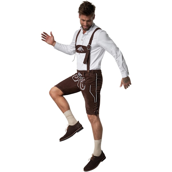 tectake Lederhosen Duisburg Brown XL