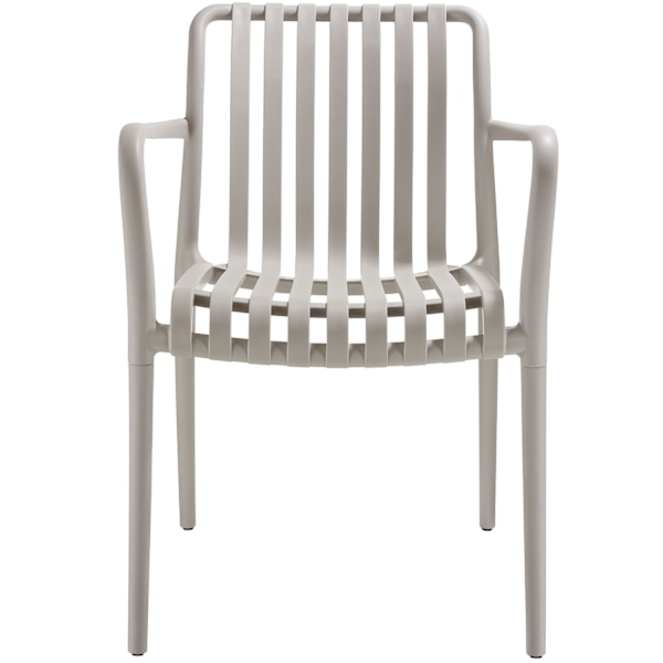 Havestole Alcudia, vejrbestandige, stabelbare - taupe,Sæt med 2 stk. taupe