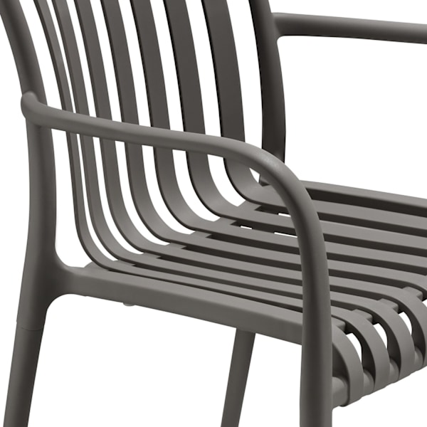 Havestole Alcudia, vejrbestandige, stabelbare - anthrazit,Sæt med 4 stk. Graphite grey