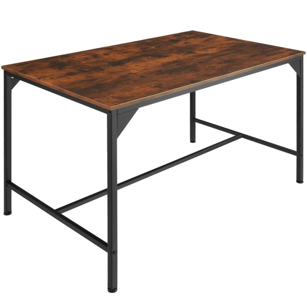 tectake Spisebord Belfast 120x75x75cm - Industrielt mørkt træ Dark brown  bb9a | Dark brown | 115300 | Fyndiq