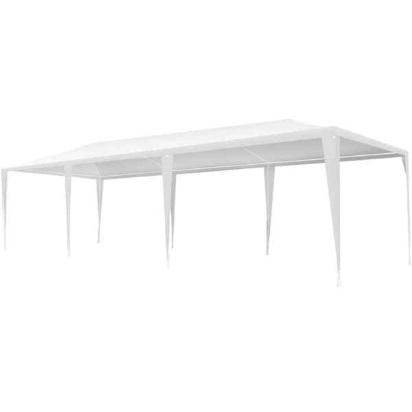 tectake Havepavillon Elasa 9x3m med 8 sider -  hvid White